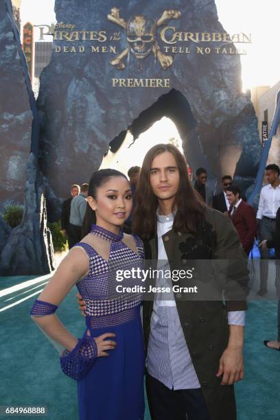 Actors Lana Condor and Anthony De La Torreat the Premiere of Disneys and Jerry Bruckheimer Films Pirates of the Caribbean: Dead Men Tell No...