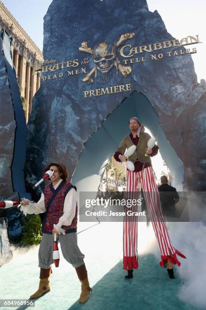 View of the atmosphere at the Premiere of Disneys and Jerry Bruckheimer Films Pirates of the Caribbean: Dead Men Tell No Tales, at the Dolby...