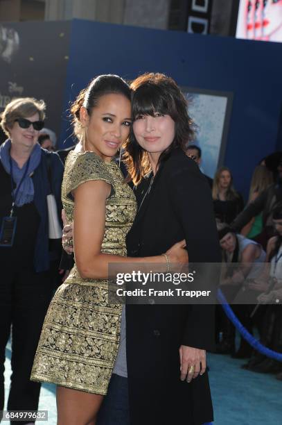 Actress Dania Ramirez and Elizabeth Keener arrive at the premiere of Disney's "Pirates of the Caribbean: Dead Men Tell No Tales" at the Dolby Theatre...