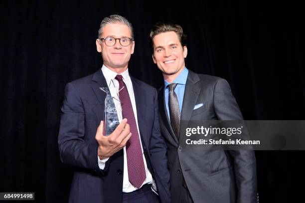 Simon Halls and Matt Bomer attend Uplift Family Services at Hollygrove Gala at W Hollywood on May 18, 2017 in Hollywood, California.