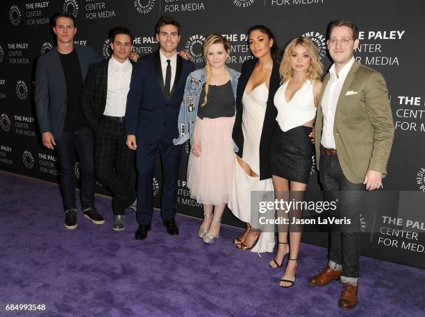 Actors Shane Harper, Beau Casper Smart, Colt Prattes, Abigail Breslin, Nicole Scherzinger, Sarah Hyland and Trevor Einhorn attend the "Dirty Dancing:...