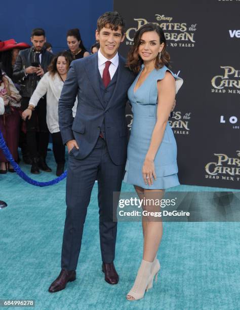 Brenton Thwaites and Chloe Pacey arrive at the premiere of Disney's "Pirates Of The Caribbean: Dead Men Tell No Tales" at Dolby Theatre on May 18,...