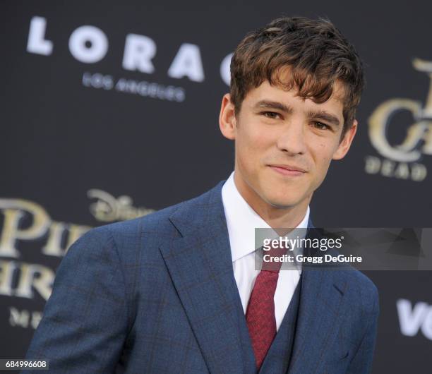 Actor Brenton Thwaites arrives at the premiere of Disney's "Pirates Of The Caribbean: Dead Men Tell No Tales" at Dolby Theatre on May 18, 2017 in...