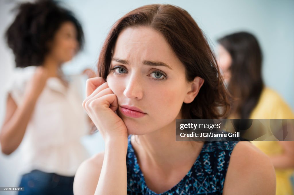 Portrait of unhappy woman