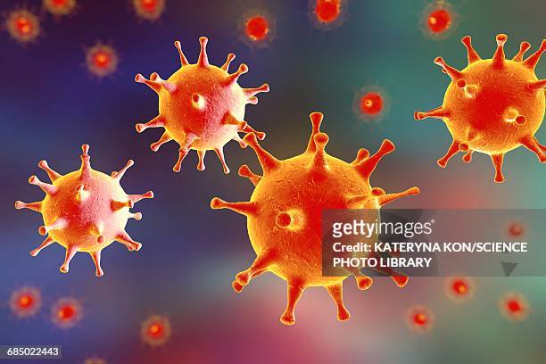 herpes simplex virus, illustration - herpes stock-grafiken, -clipart, -cartoons und -symbole