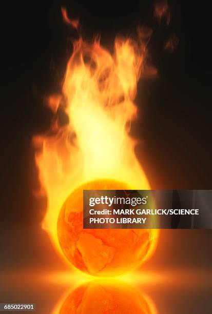 ilustrações de stock, clip art, desenhos animados e ícones de illustration depicting global warming - queimadas