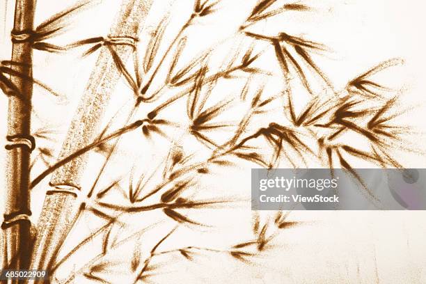 sand painting creative - bamboo texture stock illustrations