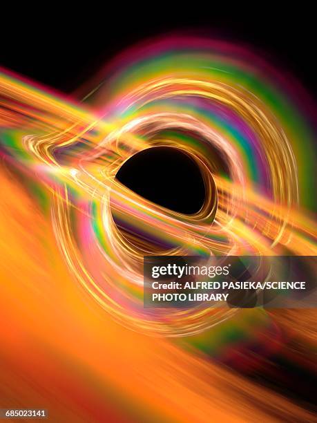 black hole, artwork - black hole event horizon stock illustrations