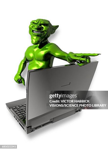 internet troll, illustration - protein coat stock illustrations