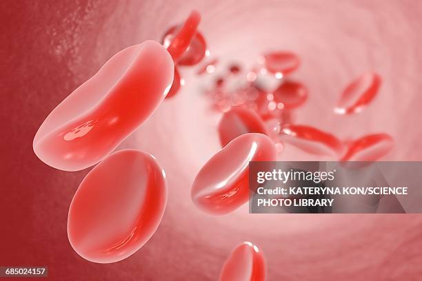 illustrazioni stock, clip art, cartoni animati e icone di tendenza di red blood cells, illustration - globulo rosso