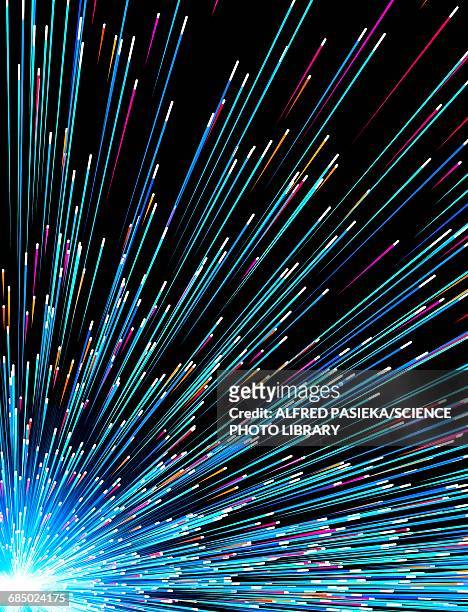 particle rays, artwork - education stock illustrations