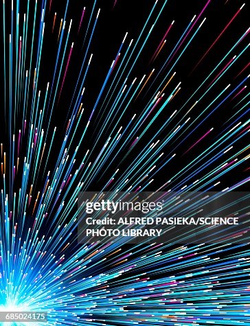 Particle rays, artwork Particle rays, artwork