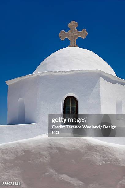 typical greek orthodox church - terence waeland stock-fotos und bilder