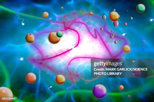 conceptual image of superstrings - hadron collider stock-grafiken, -clipart, -cartoons und -symbole