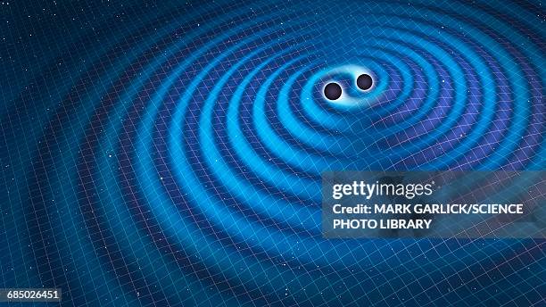 ilustraciones, imágenes clip art, dibujos animados e iconos de stock de gravitational waves, illustration - onda gravitacional
