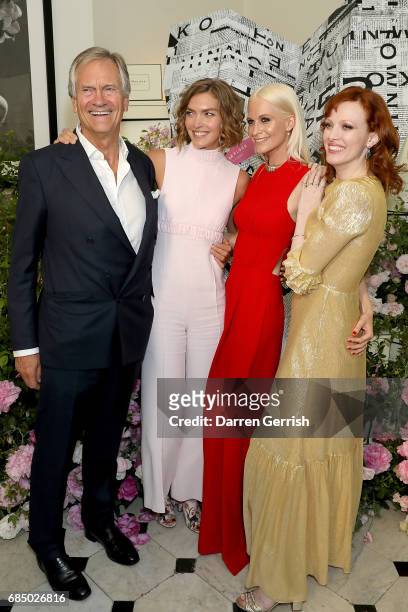 Charles Delevingne, Arizona Muse, Poppy Delevingne and Karen Elson attend 'The Talk Of The Townhouse' hosted by JO MALONE LONDON on May 18, 2017 in...
