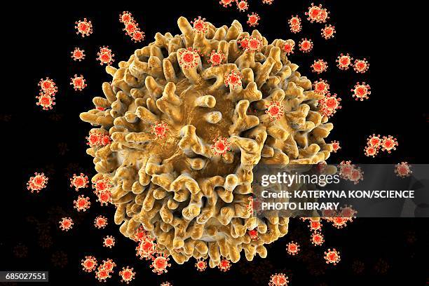 hiv viruses, illustration - holding plastic bag stock illustrations
