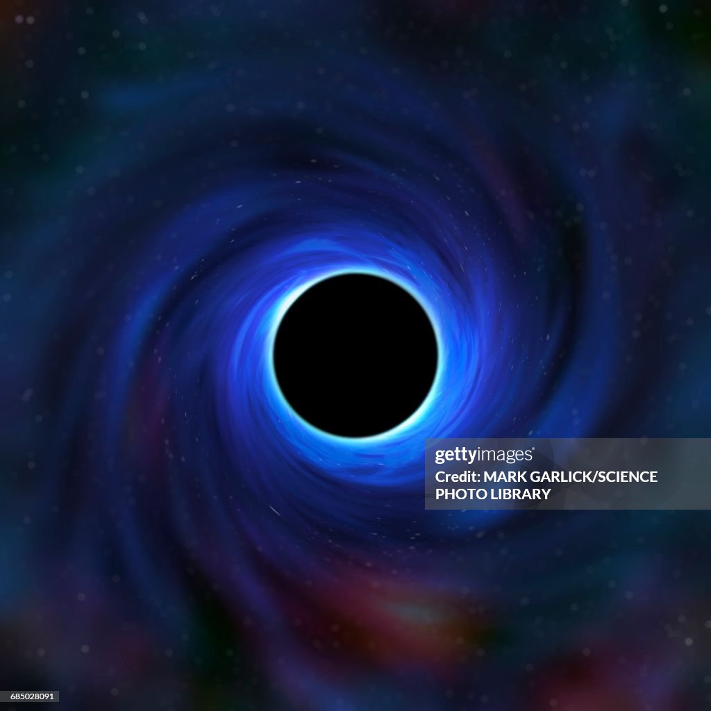 A black hole warping the space around it