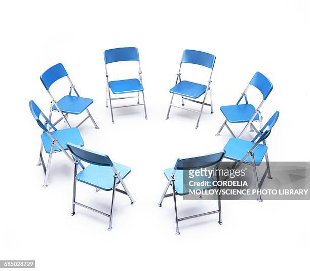 circle of chairs - number 8 stock illustrations
