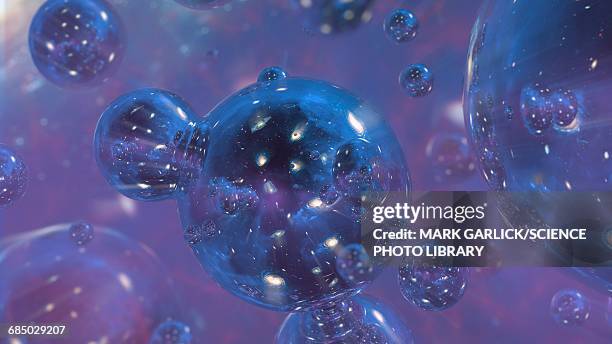 stockillustraties, clipart, cartoons en iconen met bubble universes concept art - quantum physics