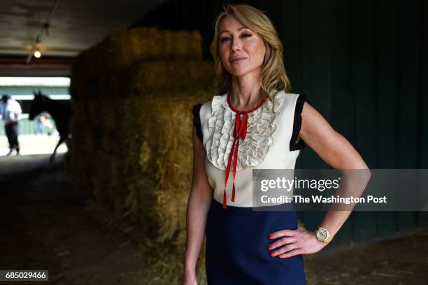 Belinda Stronach, who is the Chairman and President of The Stronach Group, was photographed at Pimlico, Maryland on May 11, 2017. Stronach owns both...