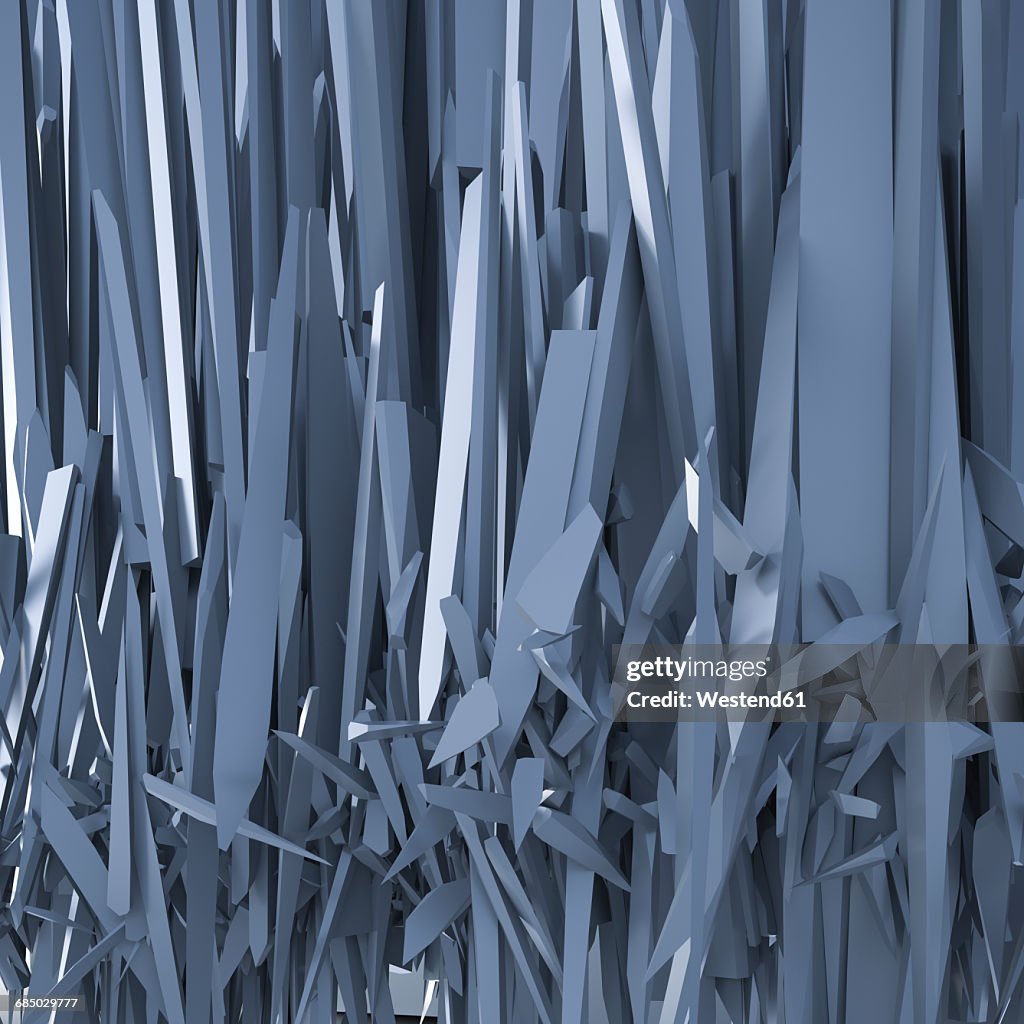 Breaking splinters, 3D rendering
