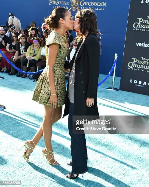Dania Ramirez, Elizabeth Keener arrives at the Premiere Of Disney's "Pirates Of The Caribbean: Dead Men Tell No Tales" at Dolby Theatre on May 18,...