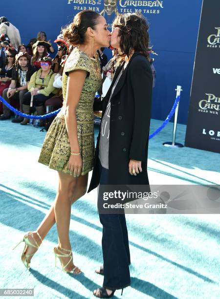 Dania Ramirez, Elizabeth Keener arrives at the Premiere Of Disney's "Pirates Of The Caribbean: Dead Men Tell No Tales" at Dolby Theatre on May 18,...