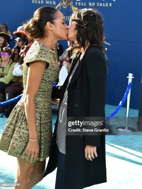 Dania Ramirez, Elizabeth Keener arrives at the Premiere Of Disney's "Pirates Of The Caribbean: Dead Men Tell No Tales" at Dolby Theatre on May 18,...