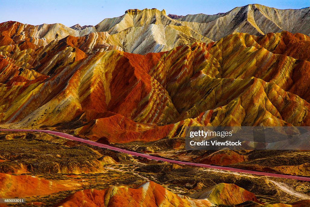 Landscape of Danxia, Zhangye, Gansu Province, China