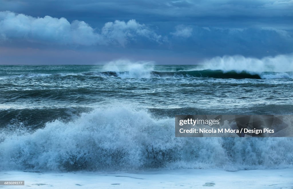 Stormy skies over a west coast beach