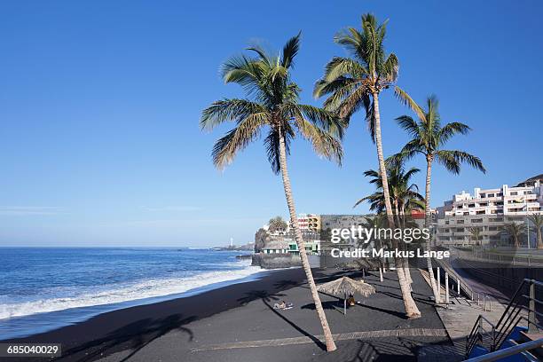 beach of puerto naos, la palma, canary islands, spain - puerto naos stock pictures, royalty-free photos & images