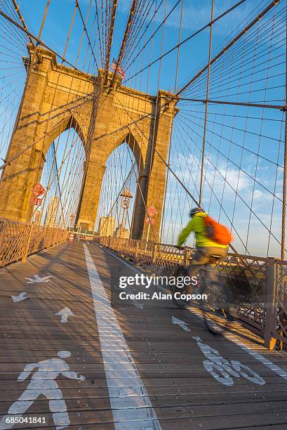 usa, new york, manhattan, brooklyn bridge - alan copson fotografías e imágenes de stock