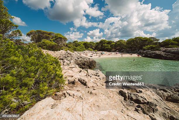 spain, balearic islands, menorca, cala es talaier - ciutadella stock pictures, royalty-free photos & images