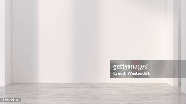 empty room with white wall, 3d rendering - indoors stock illustrations