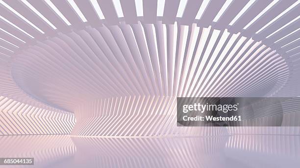 empty hall in a modern building, 3d rendering - futuristic interior design stock illustrations