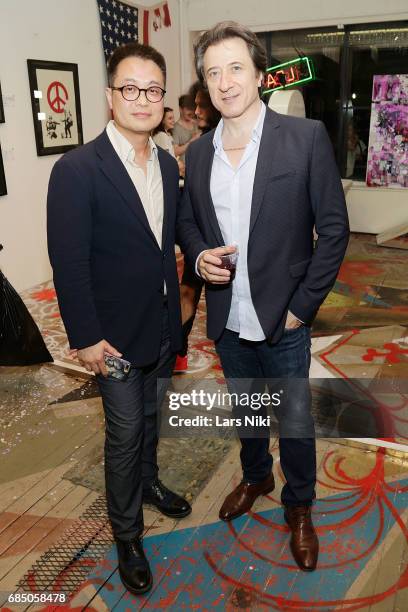 Artnet Chief Representative in Asia Jay Lu and Actor and Artist Federico Castelluccio attend the GOOD LUCK AMERICA Secret Charity Event to Benefit...