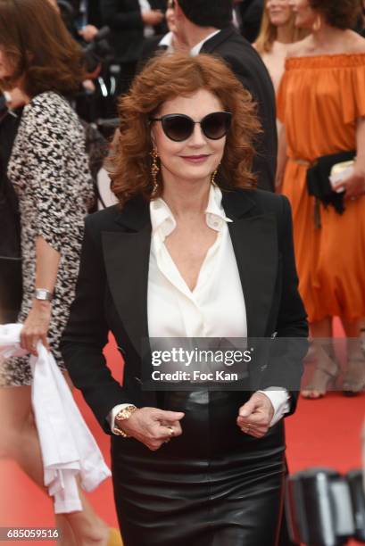 Susan Sarandon attends the 'Loveless ' screening during the 70th annual Cannes Film Festival at Palais des Festivals on May 18, 2017 in Cannes,...