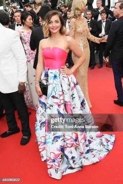 Priscilla Betti attends the "Nelyobov " screening during the 70th annual Cannes Film Festival at Palais des Festivals on May 18, 2017 in Cannes,...