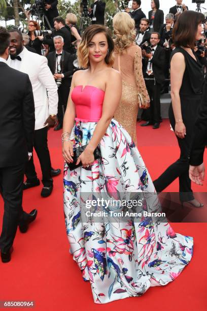 Priscilla Betti attends the "Nelyobov " screening during the 70th annual Cannes Film Festival at Palais des Festivals on May 18, 2017 in Cannes,...