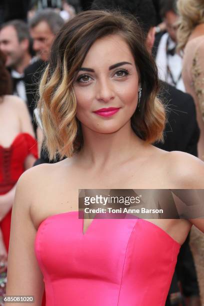 Priscilla Betti attends the "Nelyobov " screening during the 70th annual Cannes Film Festival at Palais des Festivals on May 18, 2017 in Cannes,...