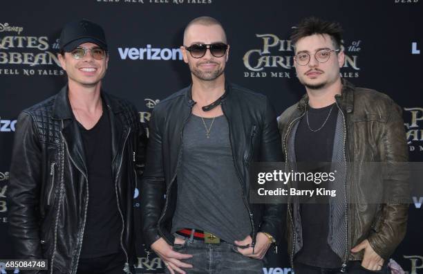 Actors Matthew Lawrence, Joey Lawrence and Andrew Lawrence attend premiere of Disney's 'Pirates Of The Caribbean: Dead Men Tell No Tales' at Dolby...