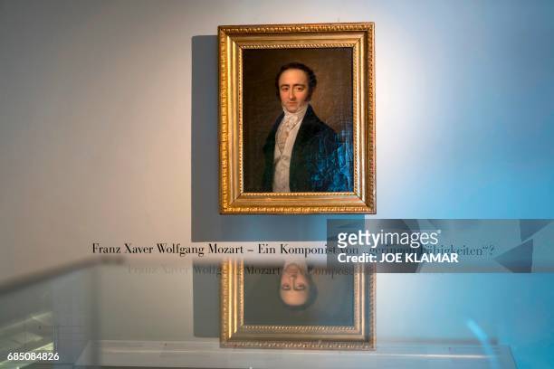 Painting of Austrian musician Franz Xaver Mozart is on display at the Mozart Residence in Salzburg, during an exhibition organised by the Mozarteum...