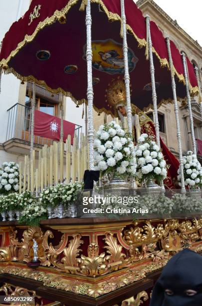Holy Mary of the Charity during the magna procession on Good Friday in Ubeda, Jaen, Andalusia, Spain, April 2015.