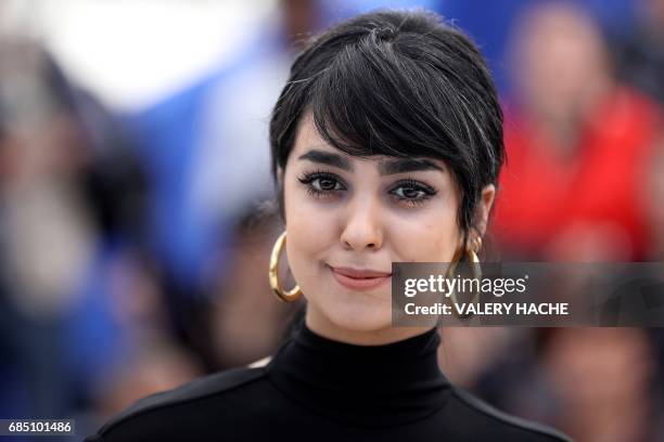 Tunisian actress Mariam Al Ferjani poses on May 19, 2017 during a photocall for the film 'Beauty and the Dogs' at the 70th edition of the Cannes Film...