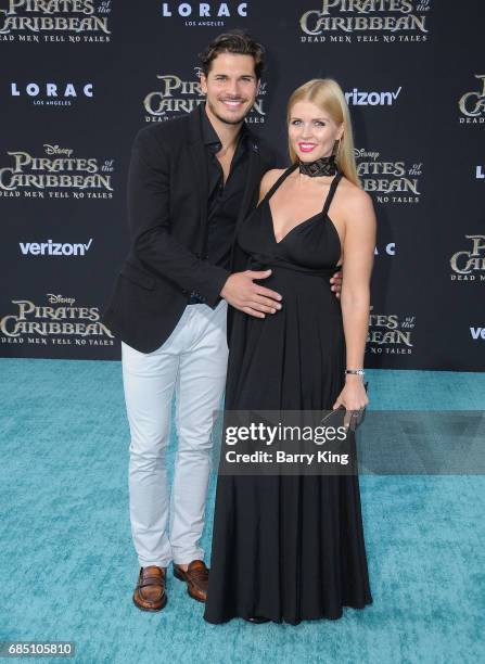 Dancer Gleb Savchenko and Elena Samodanova attend the premiere of Disney's 'Pirates Of The Caribbean: Dead Men Tell No Tales' at Dolby Theatre on May...