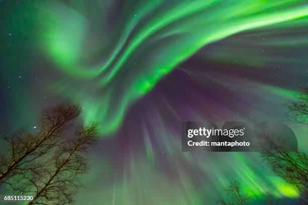 colorful aurora borealis - magnet stock pictures, royalty-free photos & images