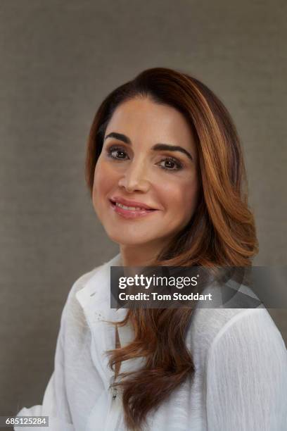 Queen Rania Old Her Majesty Queen Rania Al Abdullah Of Jordan Is Photographed At The Al ...
