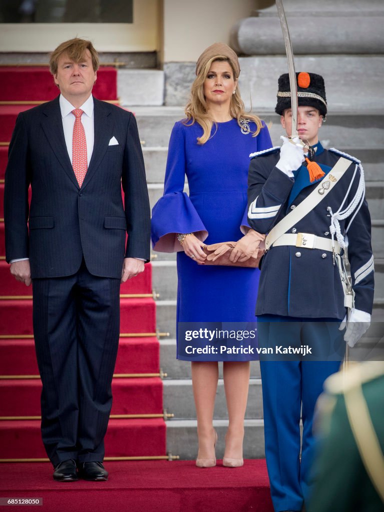 King Willem-Alexander Of The Netherlands & Queen Maxima Welcome The President of Mozambique To The Hague