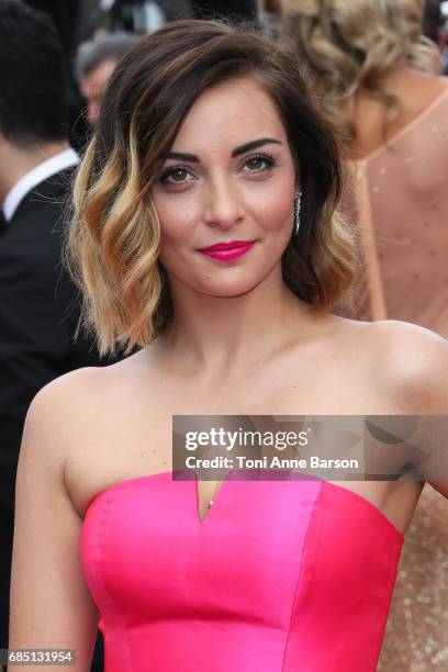 Priscilla Betti attends the "Nelyobov " screening during the 70th annual Cannes Film Festival at Palais des Festivals on May 18, 2017 in Cannes,...